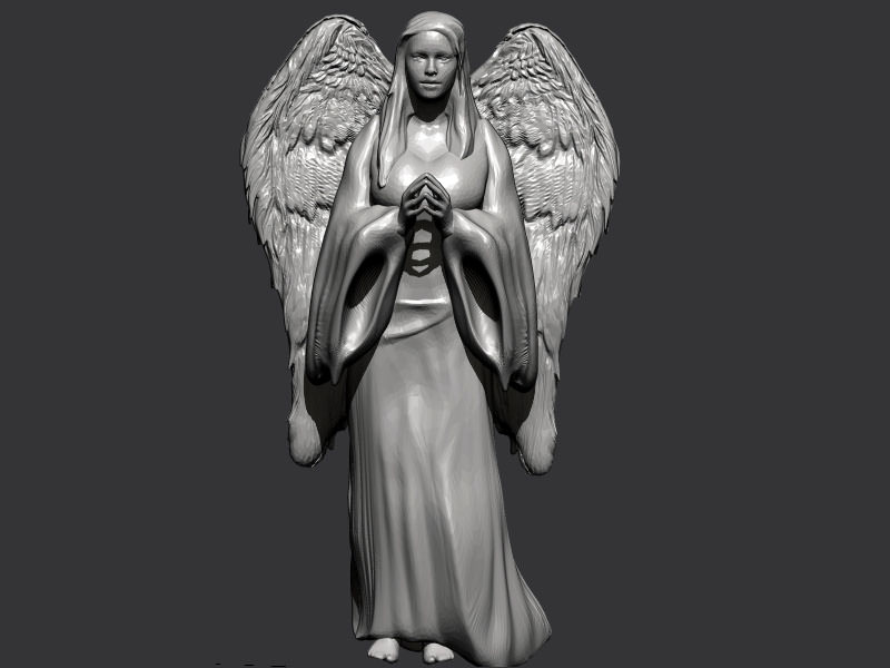 Angel Sculpture 3D print model_3