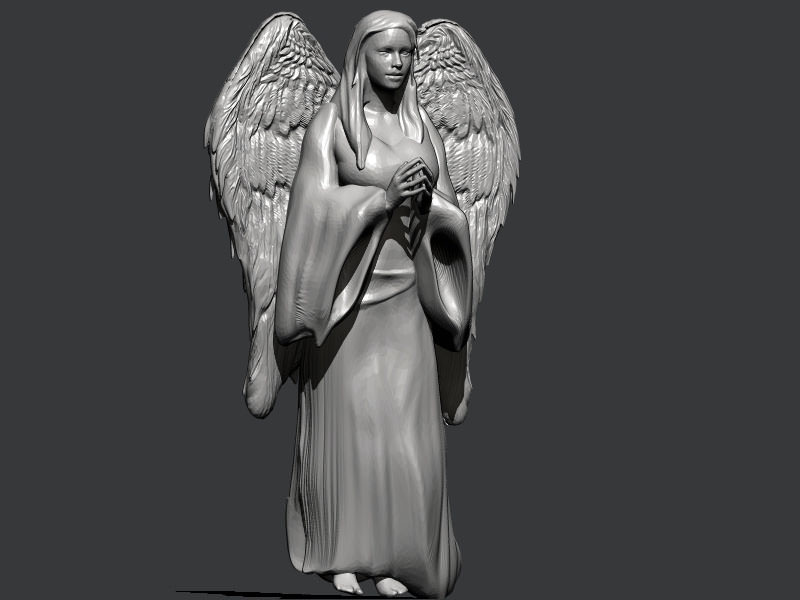 Angel Sculpture 3D print model_4