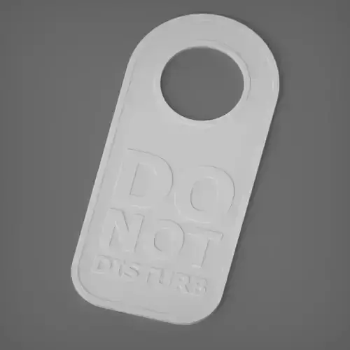 DO NOT DISTURB SIGN 3D print model