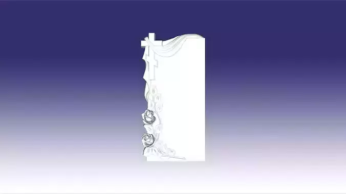 tombstone with rose and cross17