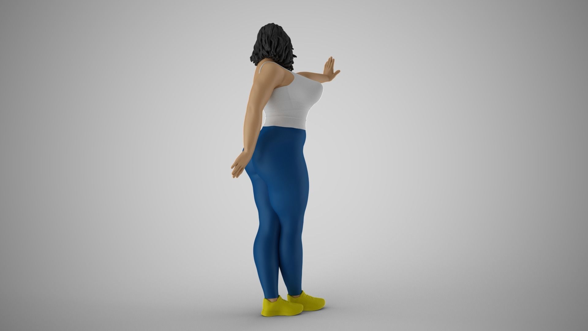 Woman Making Stop Gesture 3D print model_8