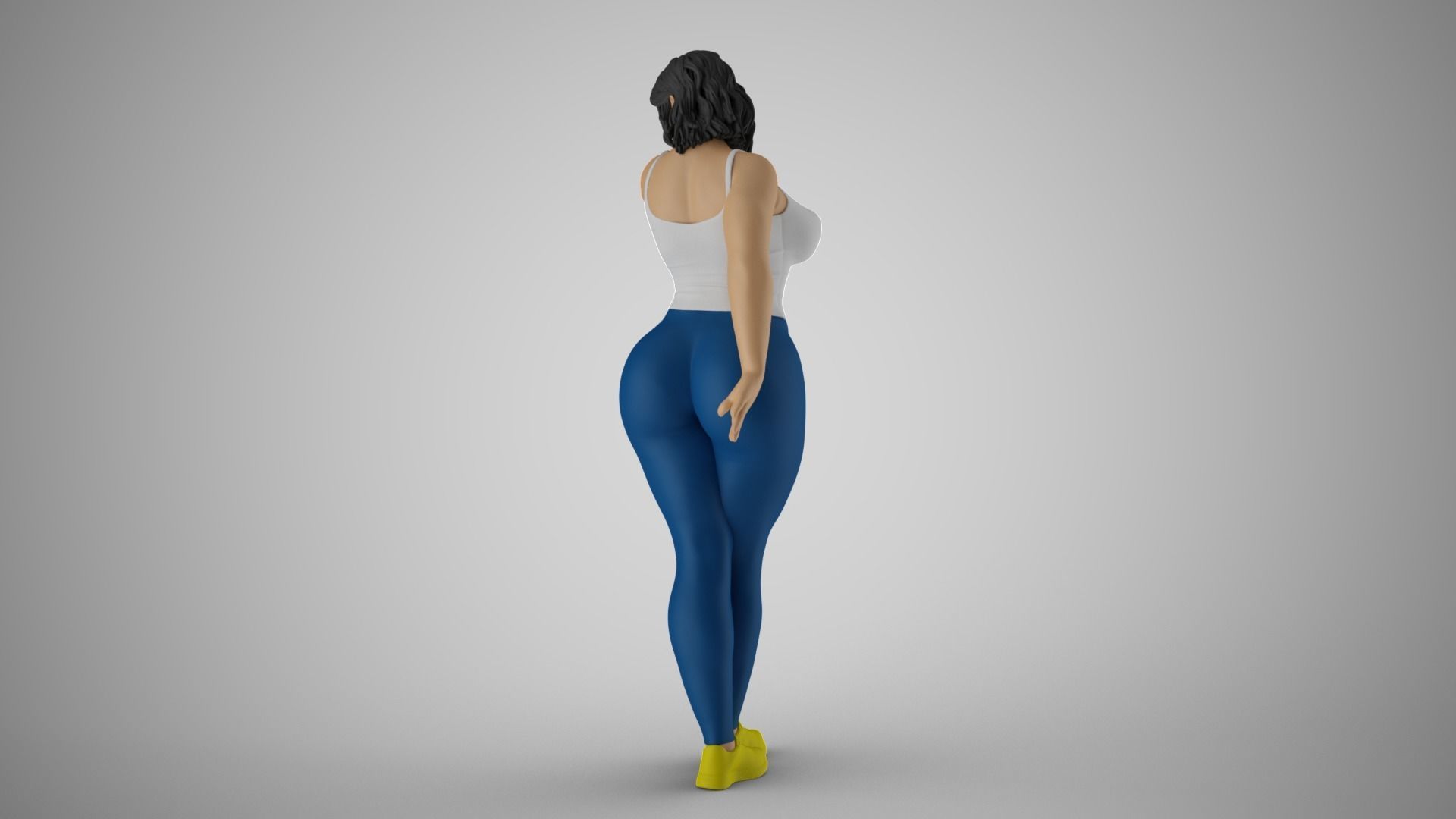 Woman Making Stop Gesture 3D print model_9