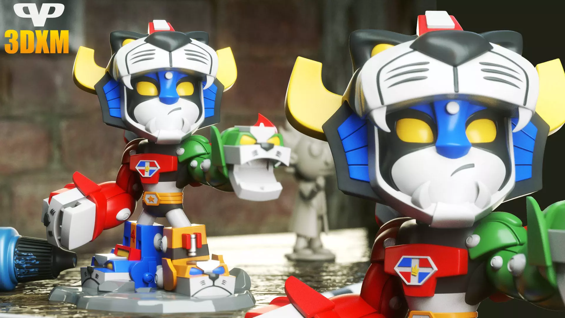 Voltron Chibi STL for 3D Printing ChibiSTL 3DXM 3D print model_0