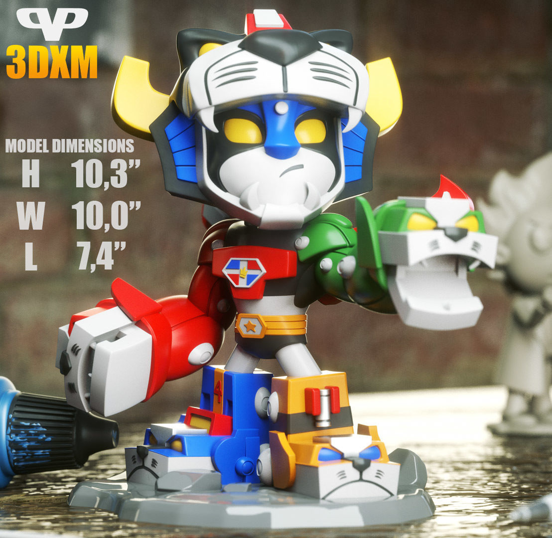 Voltron Chibi STL for 3D Printing ChibiSTL 3DXM 3D print model_2