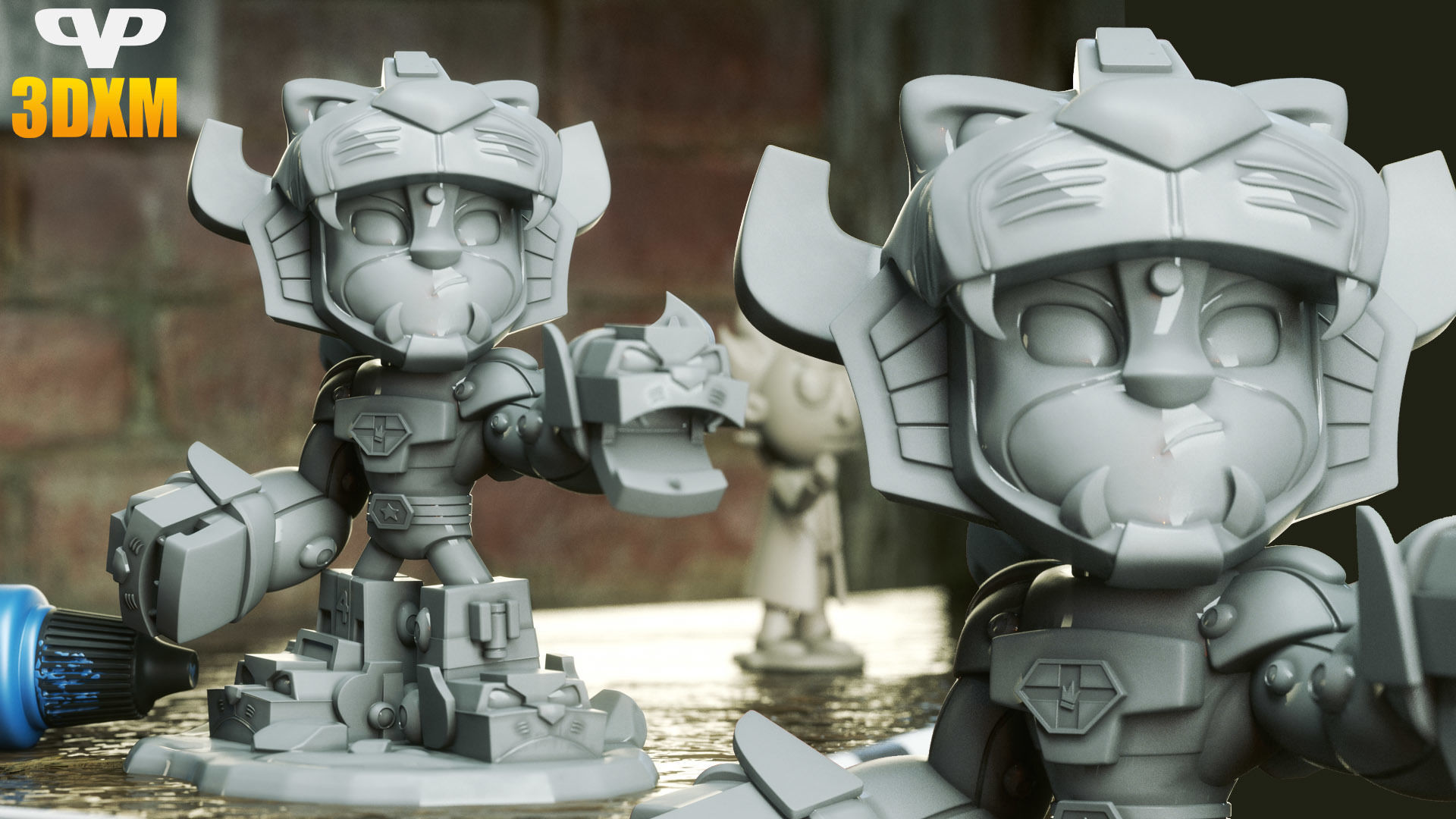 Voltron Chibi STL for 3D Printing ChibiSTL 3DXM 3D print model_3