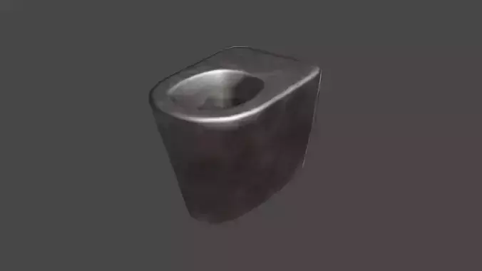 Prision toilet  Low-poly 3D model