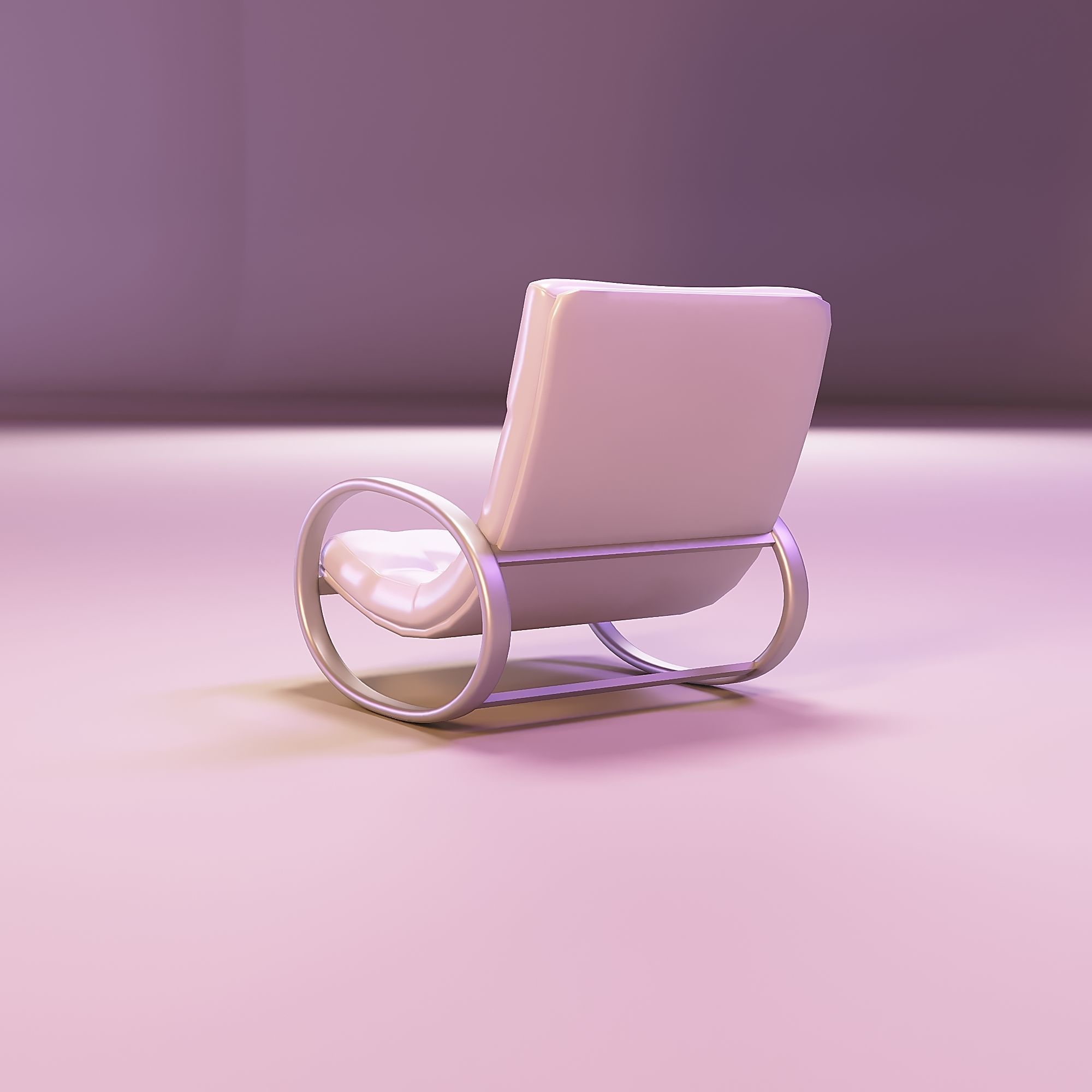 Miniature dollhouse furniture rocking chair 3D print model_3