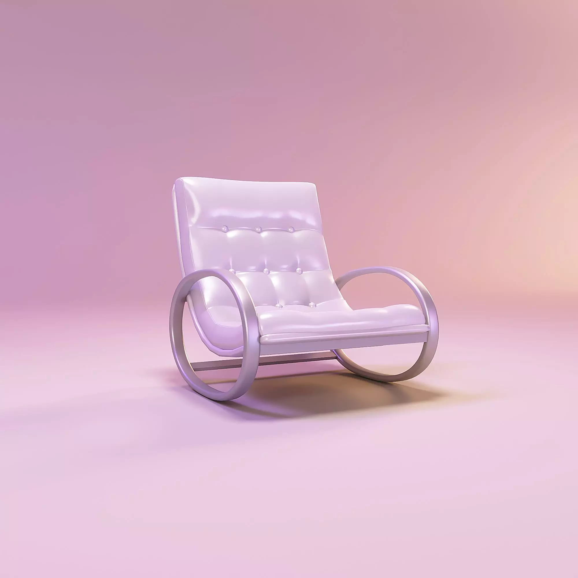 Miniature dollhouse furniture rocking chair 3D print model_0