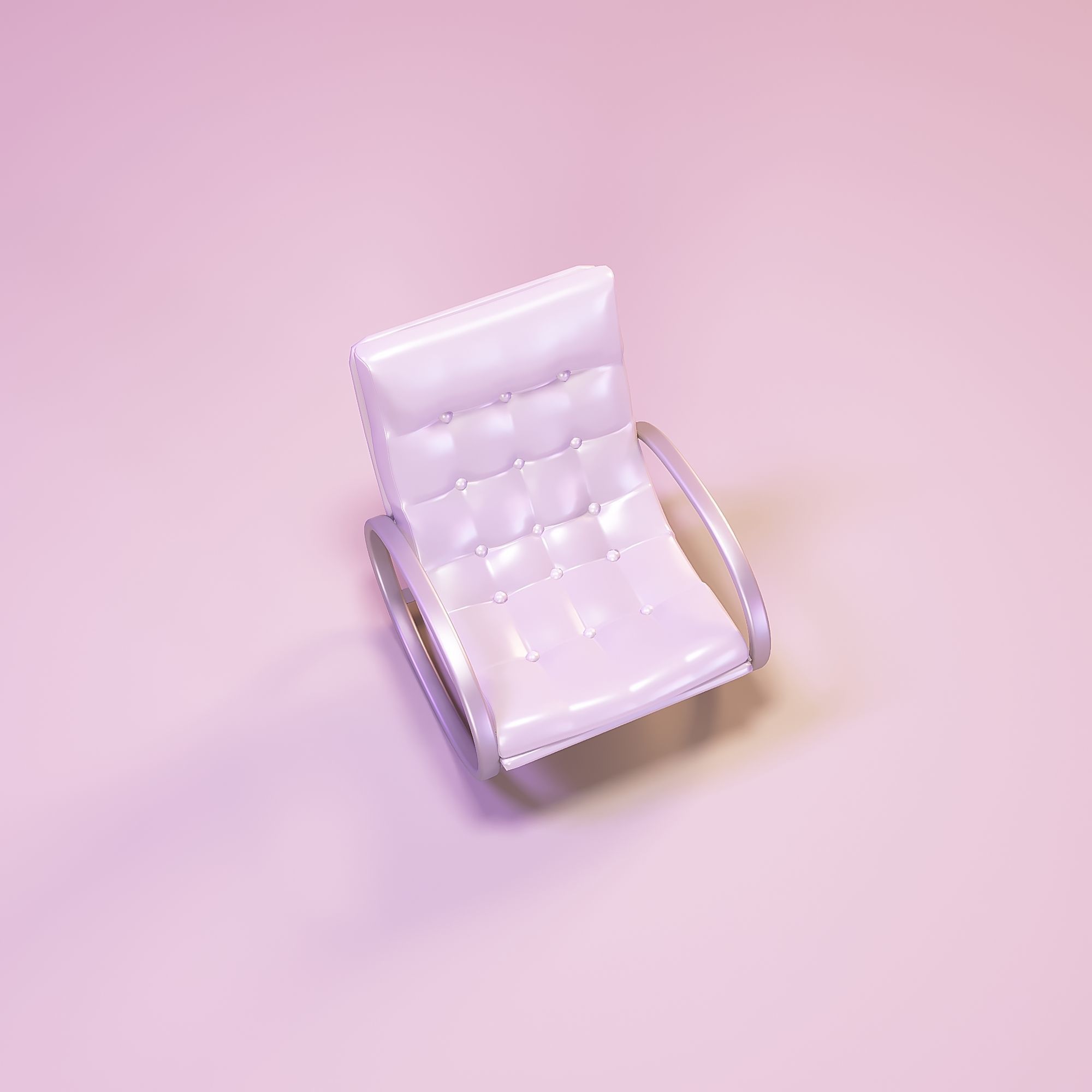 Miniature dollhouse furniture rocking chair 3D print model_4