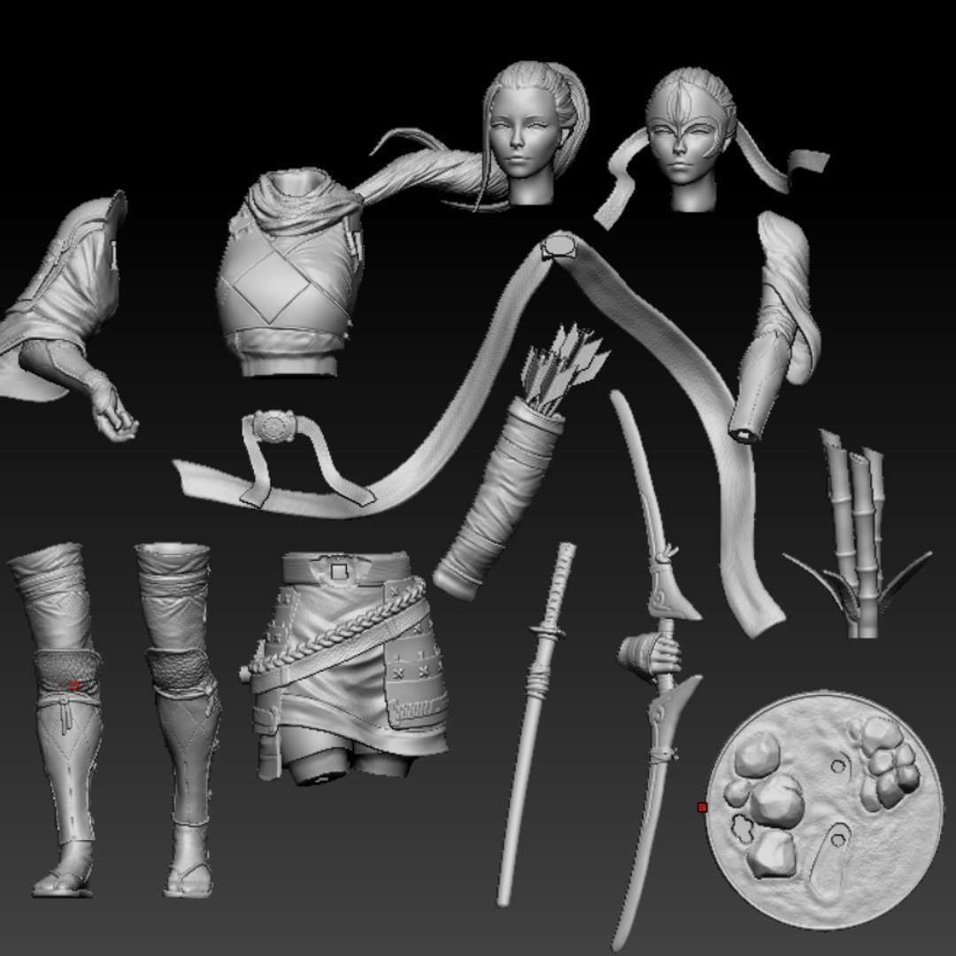 POWER RANGER PINK SAMURAI - SHOGUN 3D print model_9