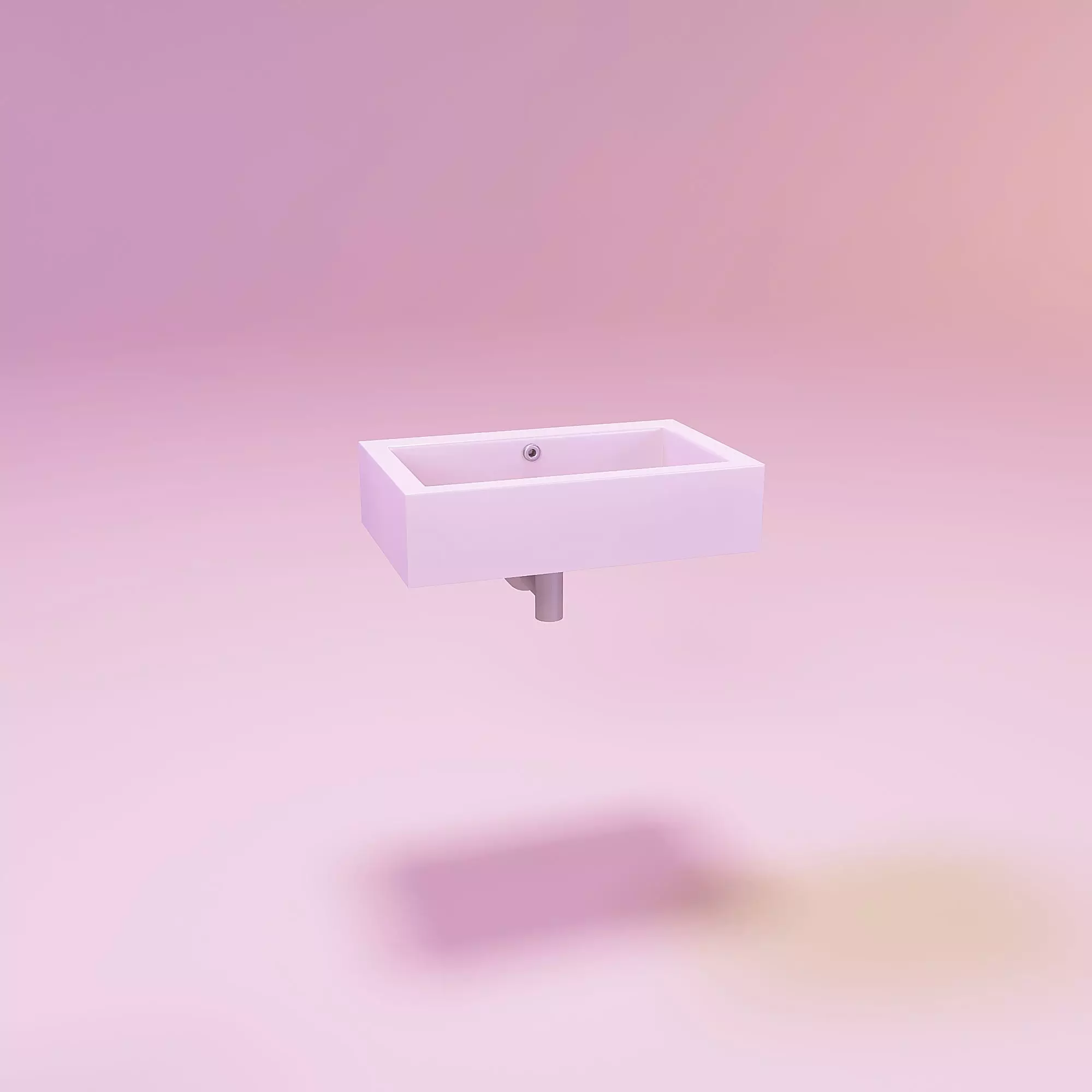 Miniature dollhouse furniture sink washbasin 3D print model_0