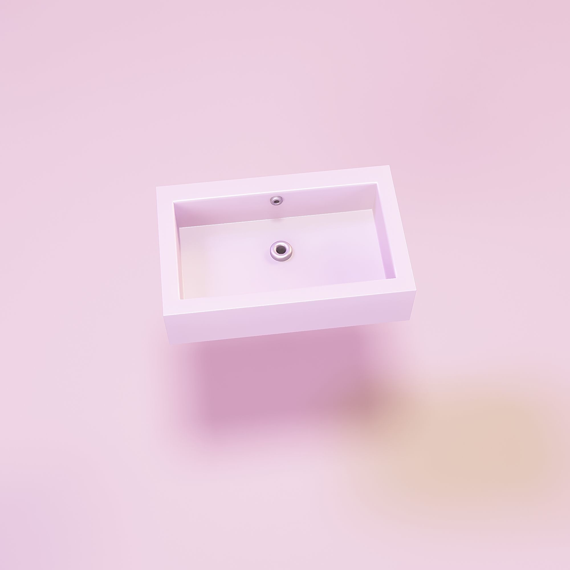 Miniature dollhouse furniture sink washbasin 3D print model_4