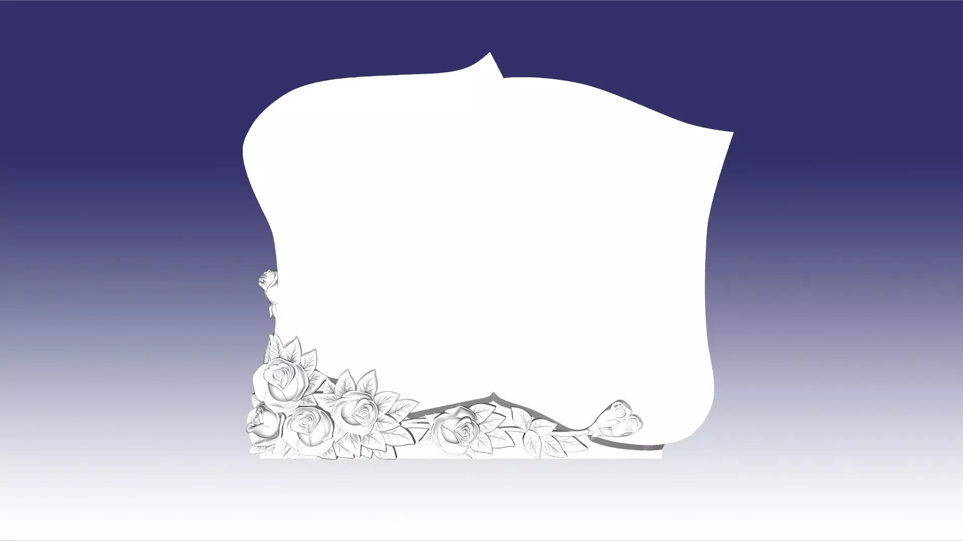 tombstone with roses 68 3D model_0