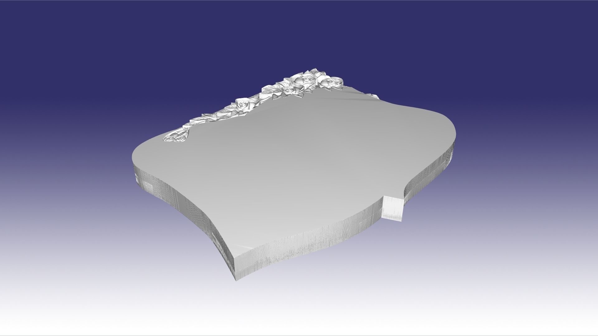 tombstone with roses 68 3D model_3