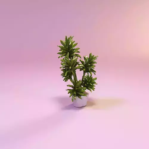 Miniature dollhouse furniture flower plant in pot