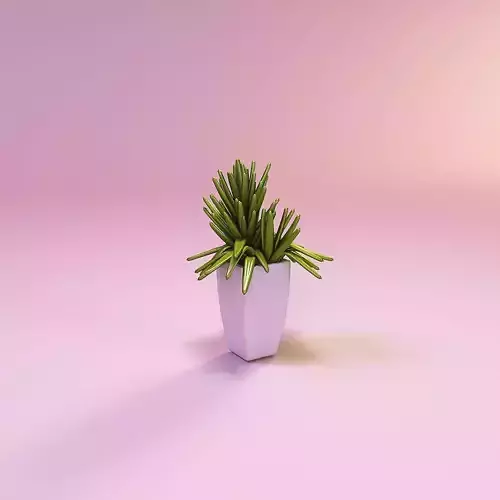 Miniature dollhouse furniture flower plant in pot