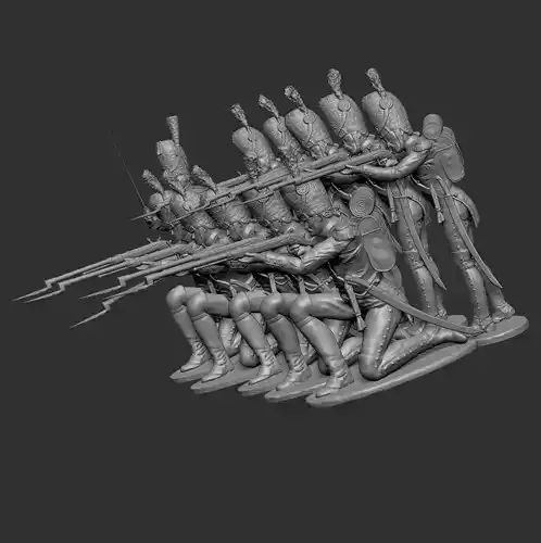 Napoleonic Grenadiers  - 11 pieces 3D print model