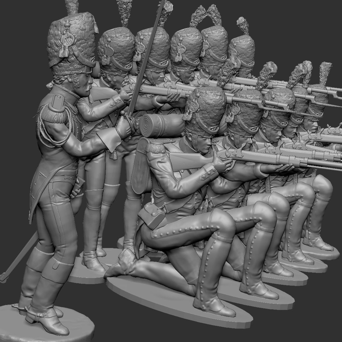 Napoleonic Grenadiers  - 11 pieces 3D print model_1