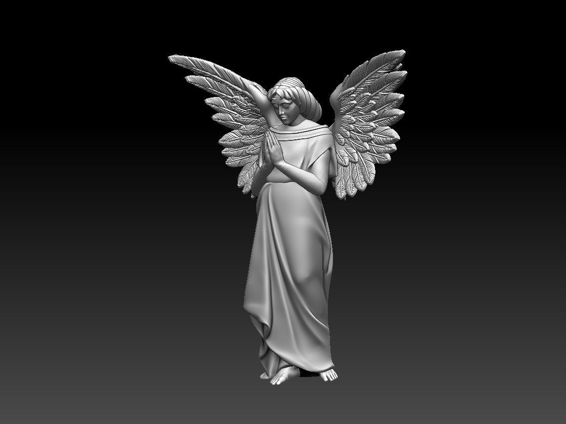 angel statue of 3D print model_6