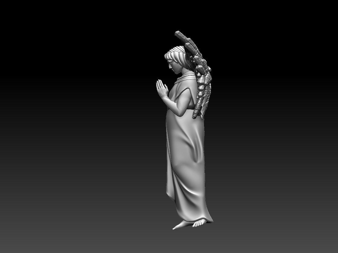 angel statue of 3D print model_9