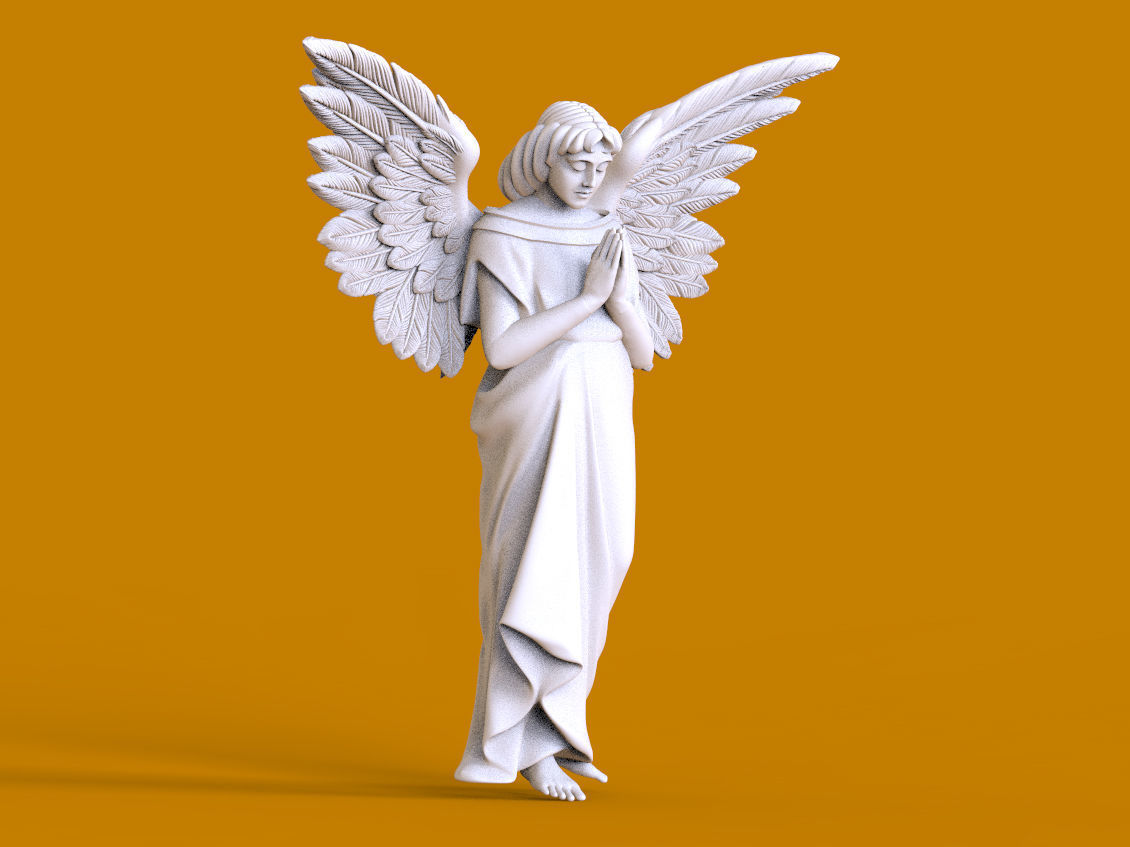 angel statue of 3D print model_1