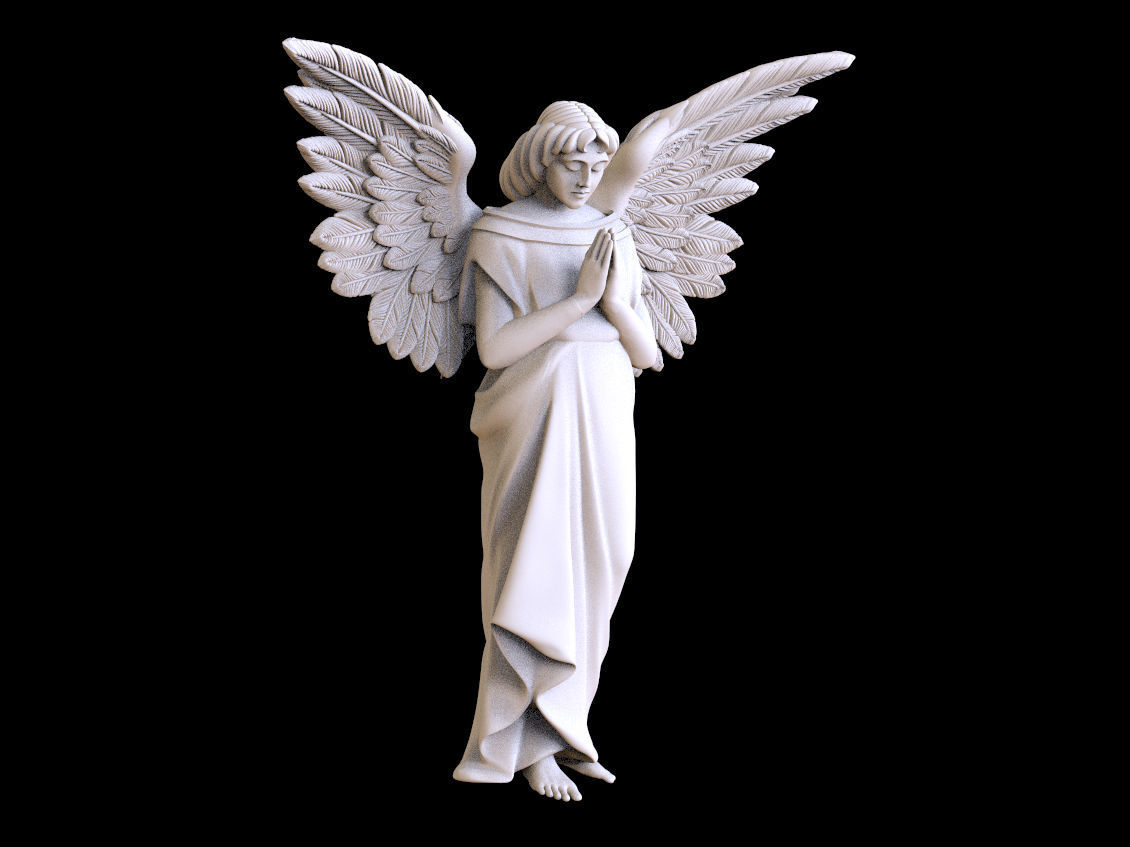 angel statue of 3D print model_5