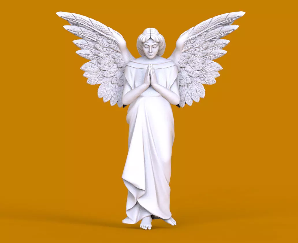 angel statue of 3D print model_0