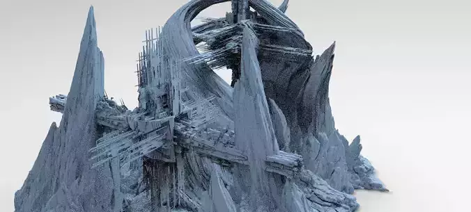 Spiral Mountain kitbash 1 3D model