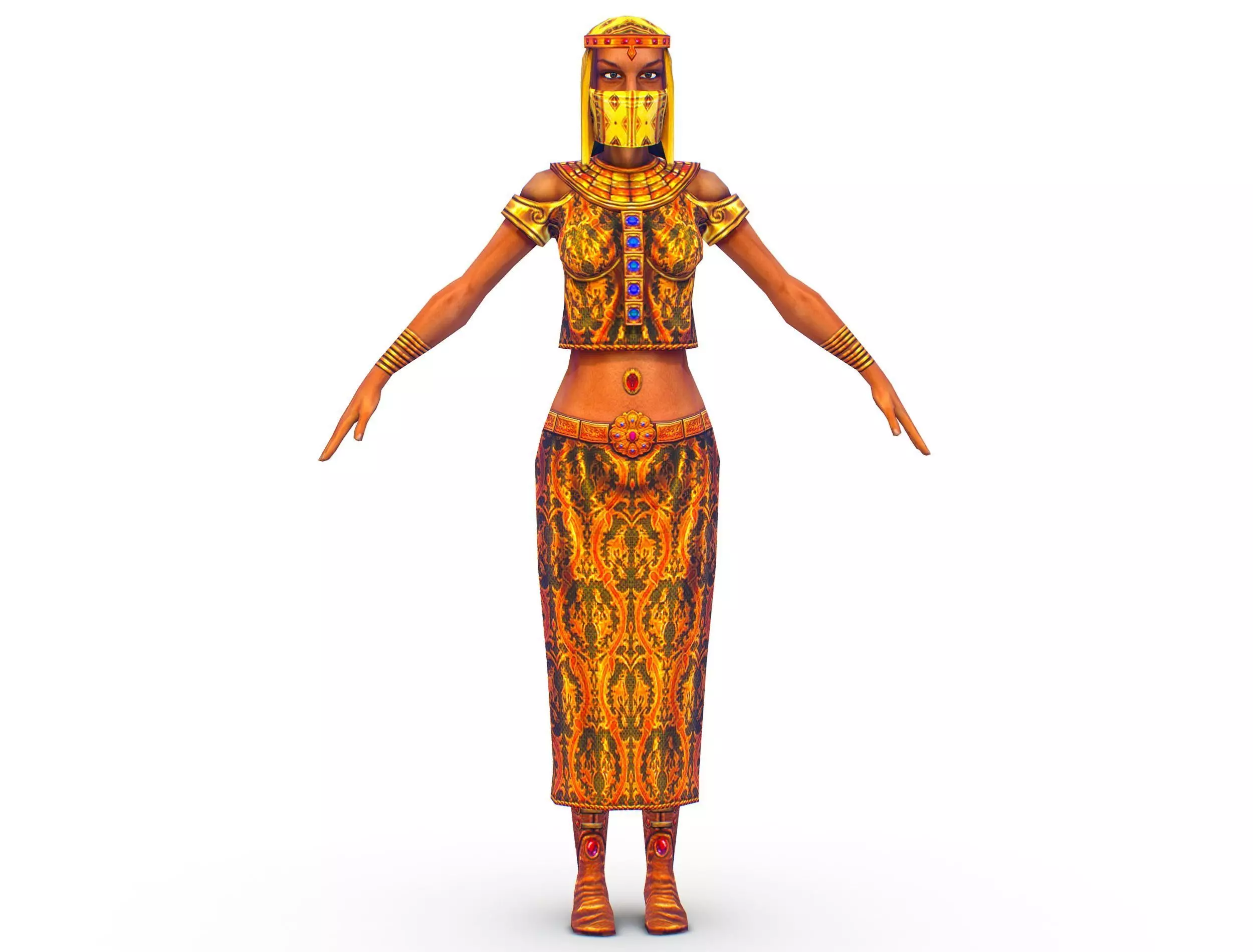 3D model Arab dancer in national costume VR / AR / low-poly | CGTrader