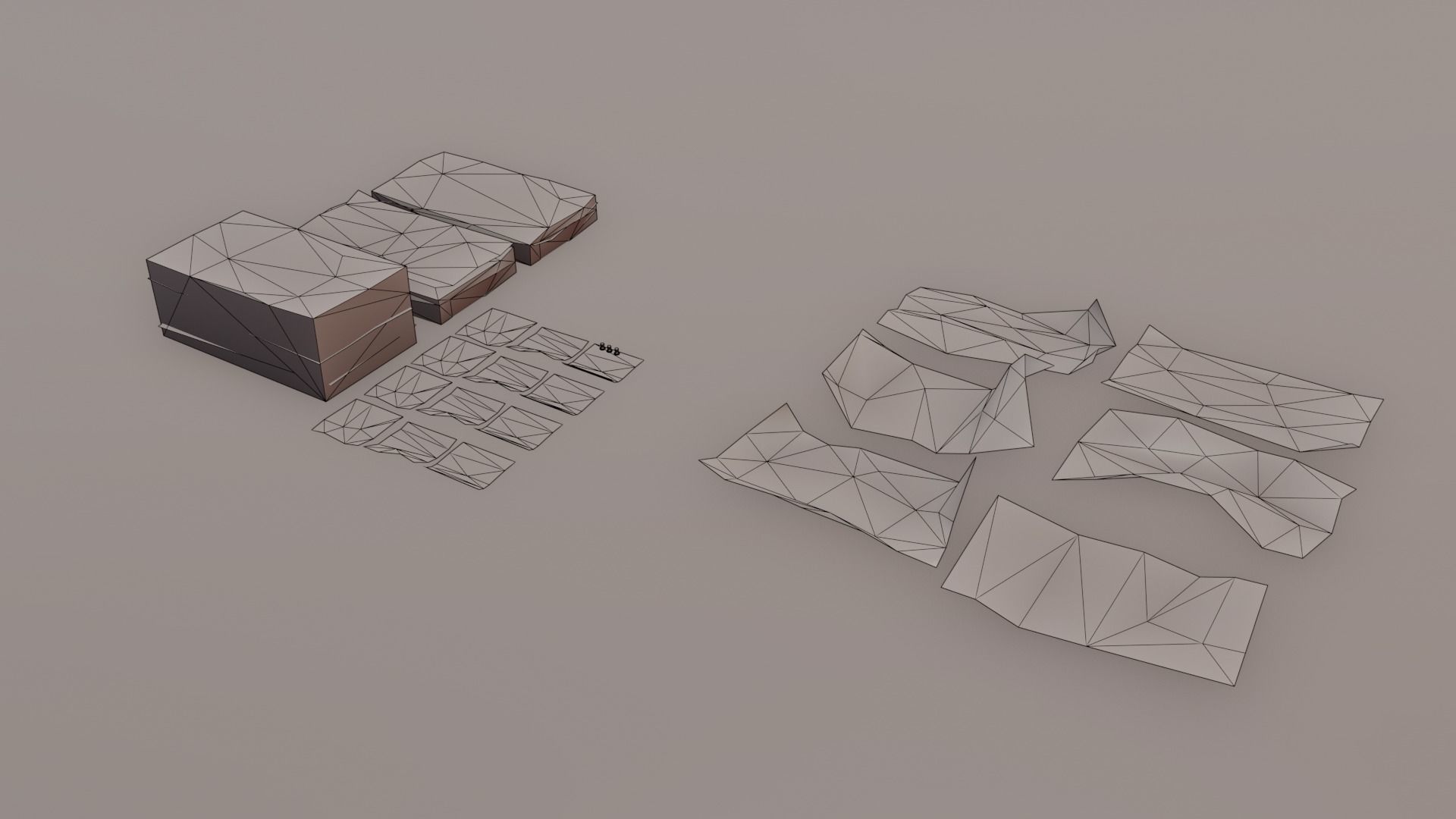 papers - low poly pieces of paper Low-poly 3D model_3