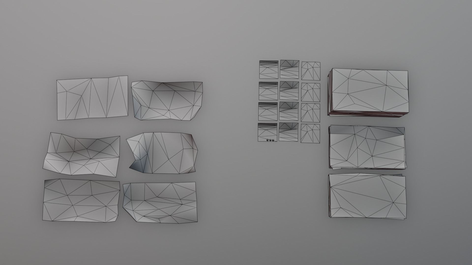 papers - low poly pieces of paper Low-poly 3D model_7