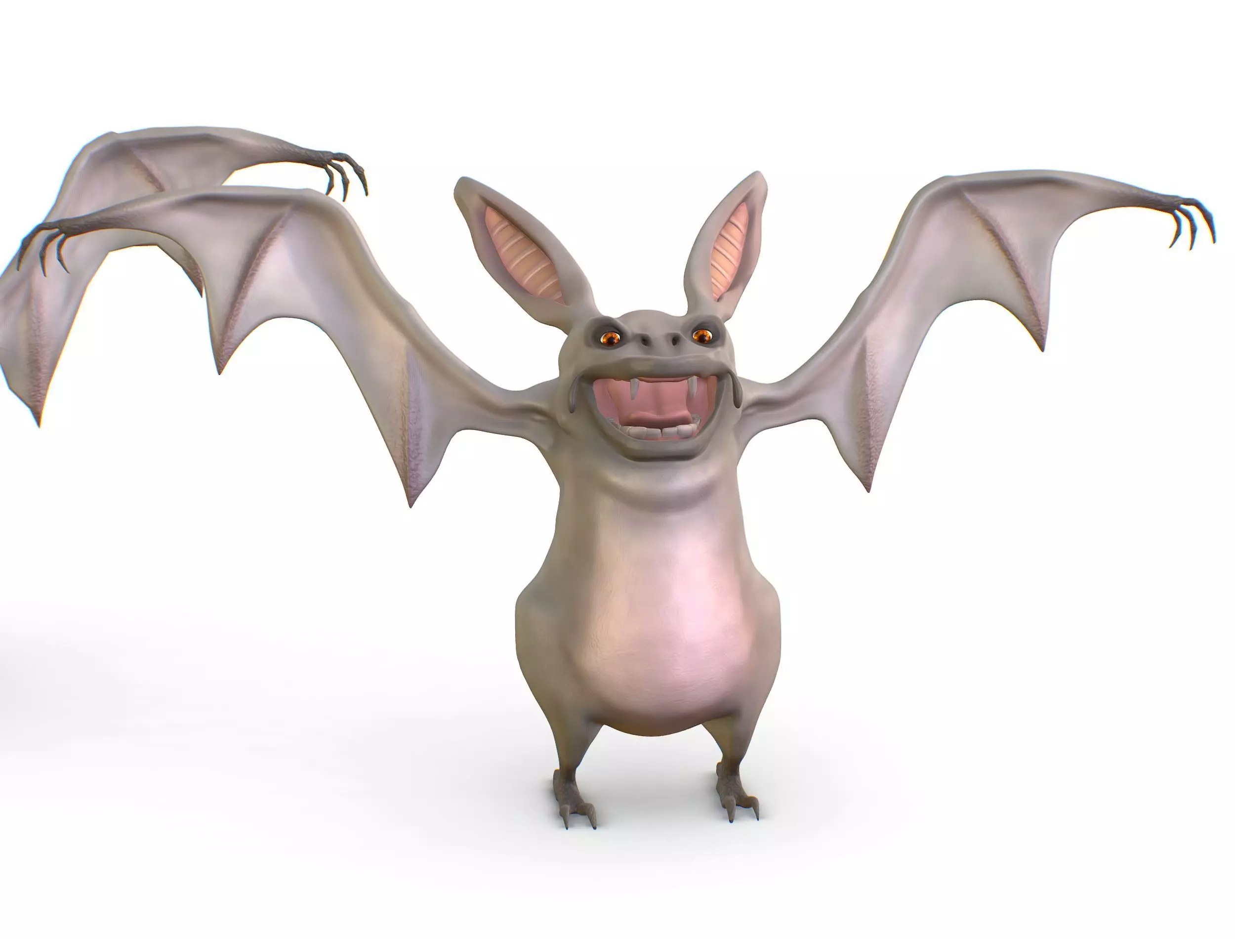 Subdivision Toon Grey Animal Bat 3D model