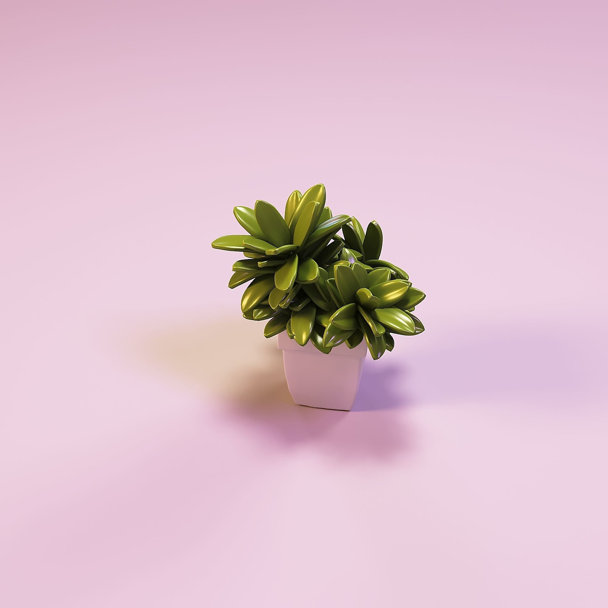Miniature dollhouse furniture flower plant in pot 3D print model_4