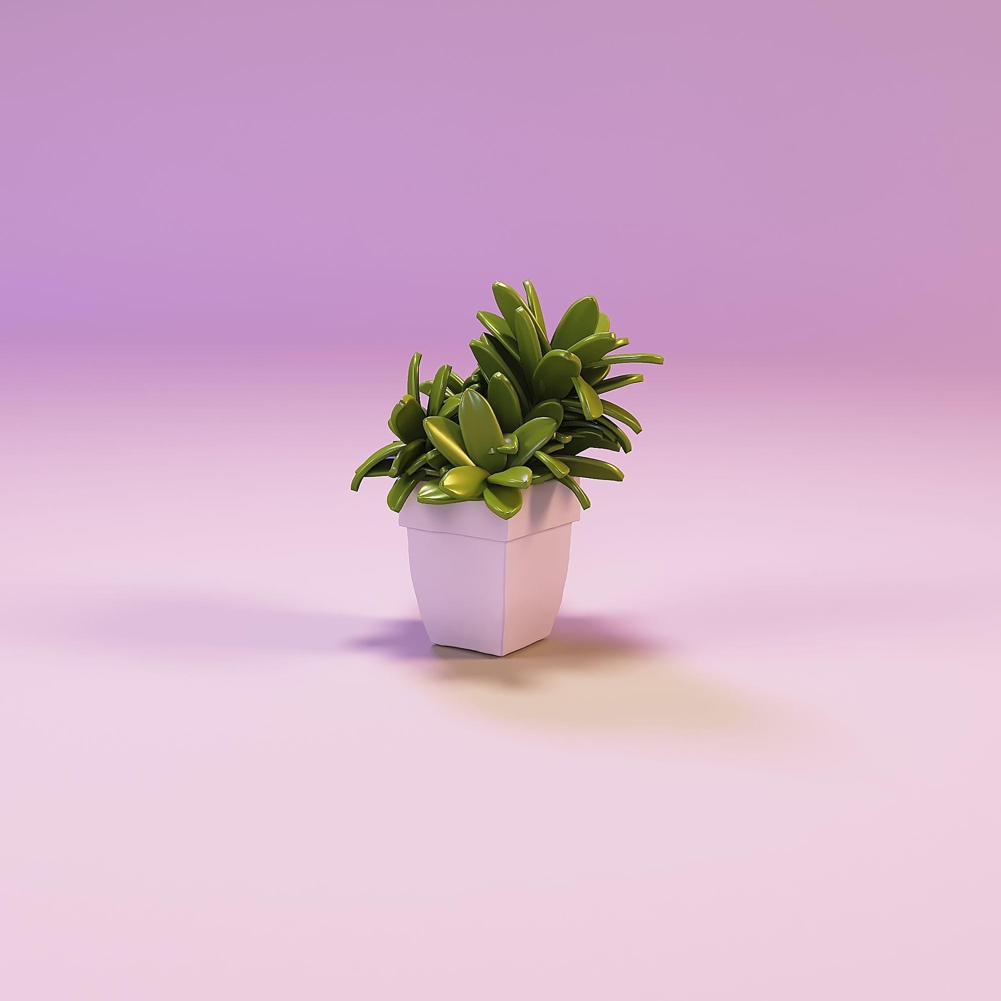 Miniature dollhouse furniture flower plant in pot 3D print model_1