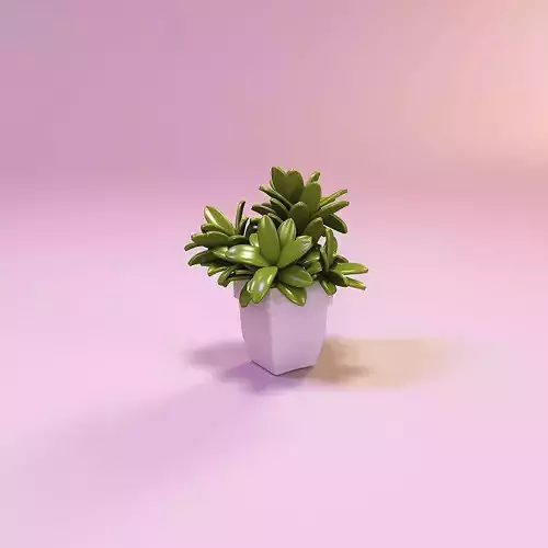 Miniature dollhouse furniture flower plant in pot