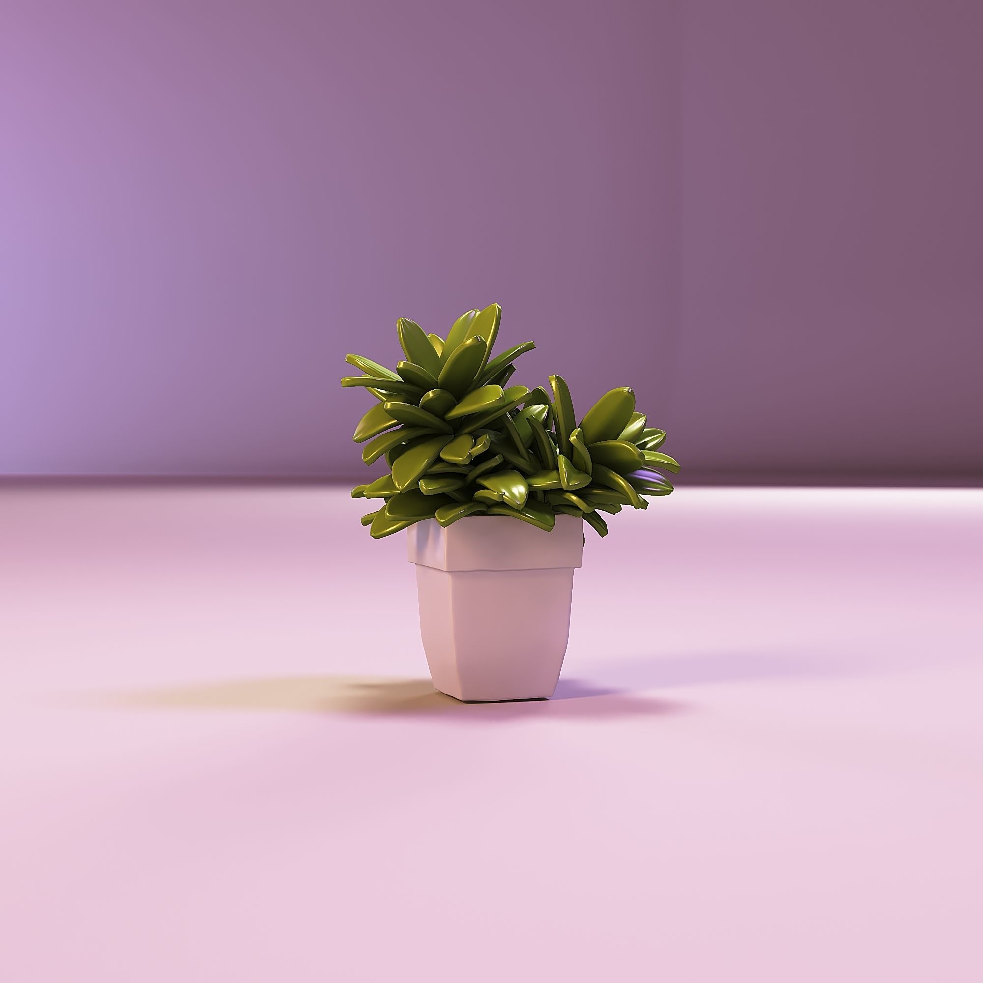 Miniature dollhouse furniture flower plant in pot 3D print model_3