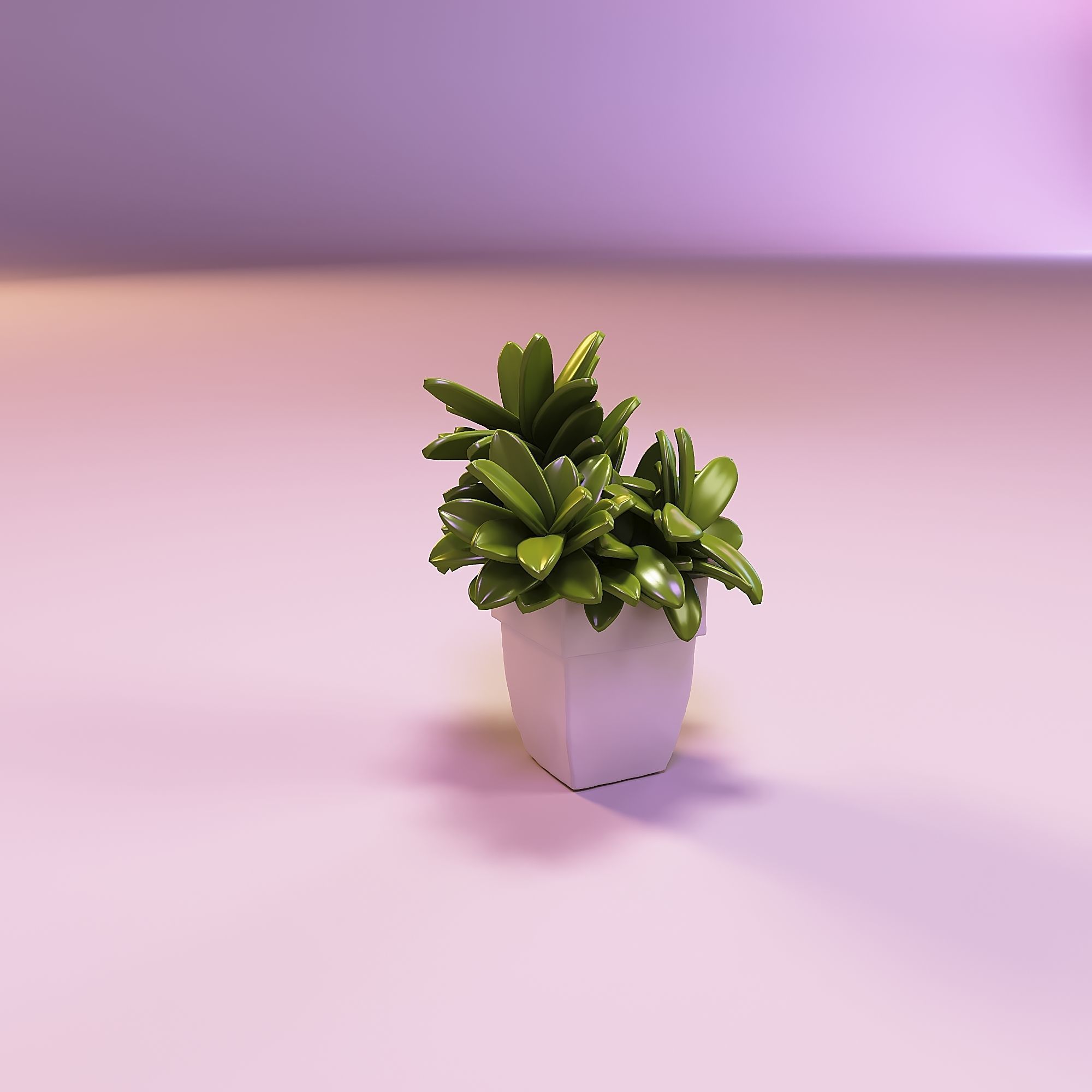 Miniature dollhouse furniture flower plant in pot 3D print model_2