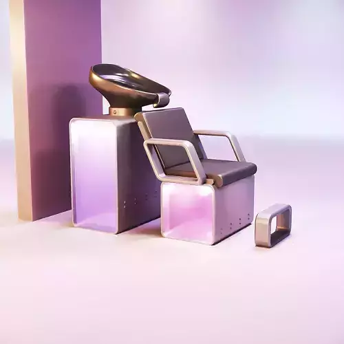 Miniature dollhouse furniture salon chair 3D print model