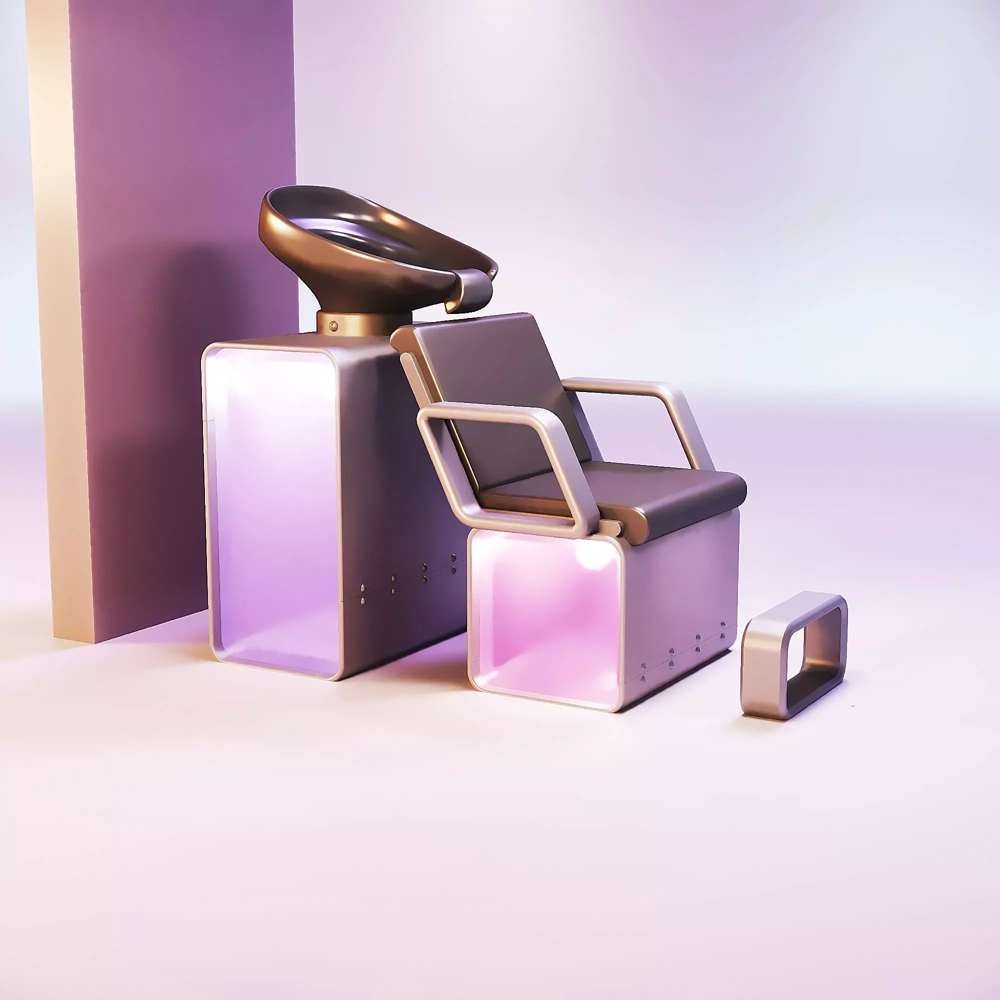 Miniature dollhouse furniture salon chair 3D print model_0