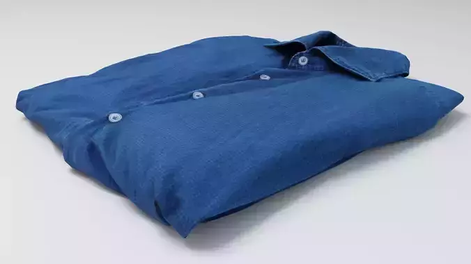 Blue folded shirt business style clothing 