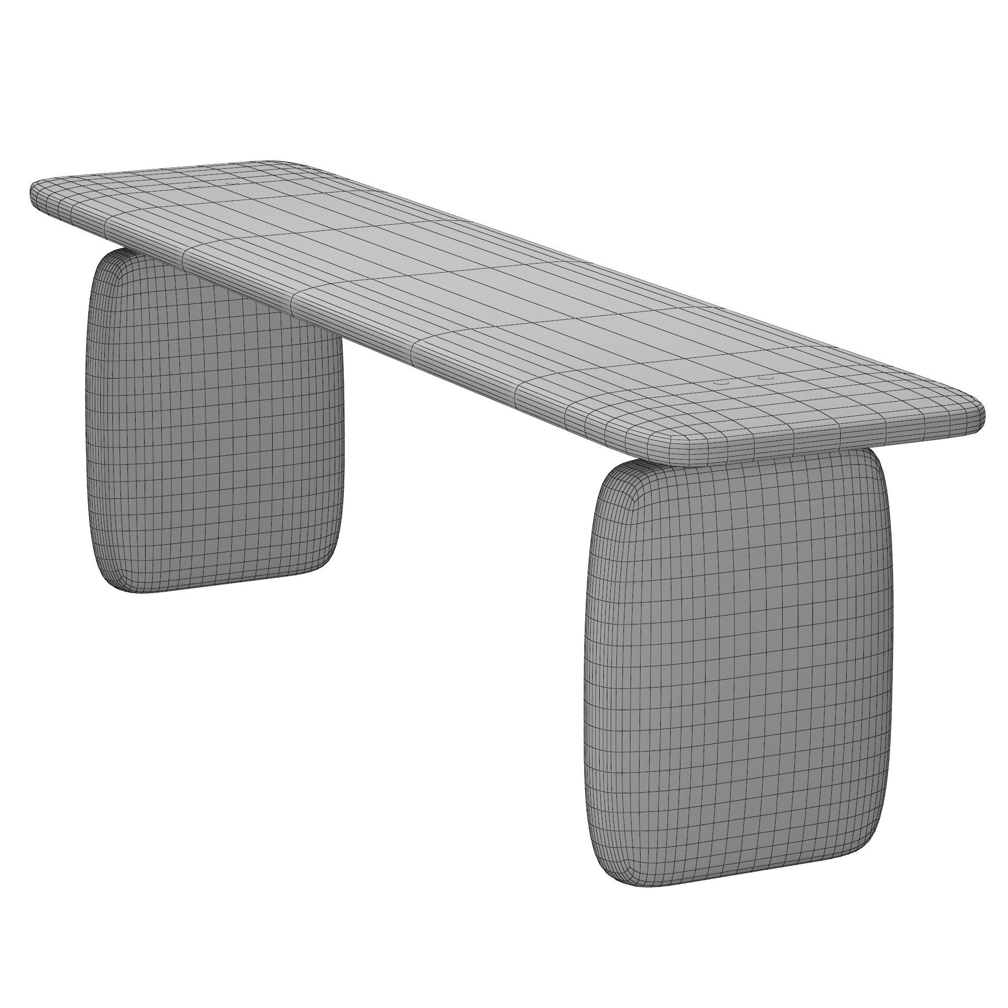 ATLAS CARRARA MARBLE BENCH 3D model_5