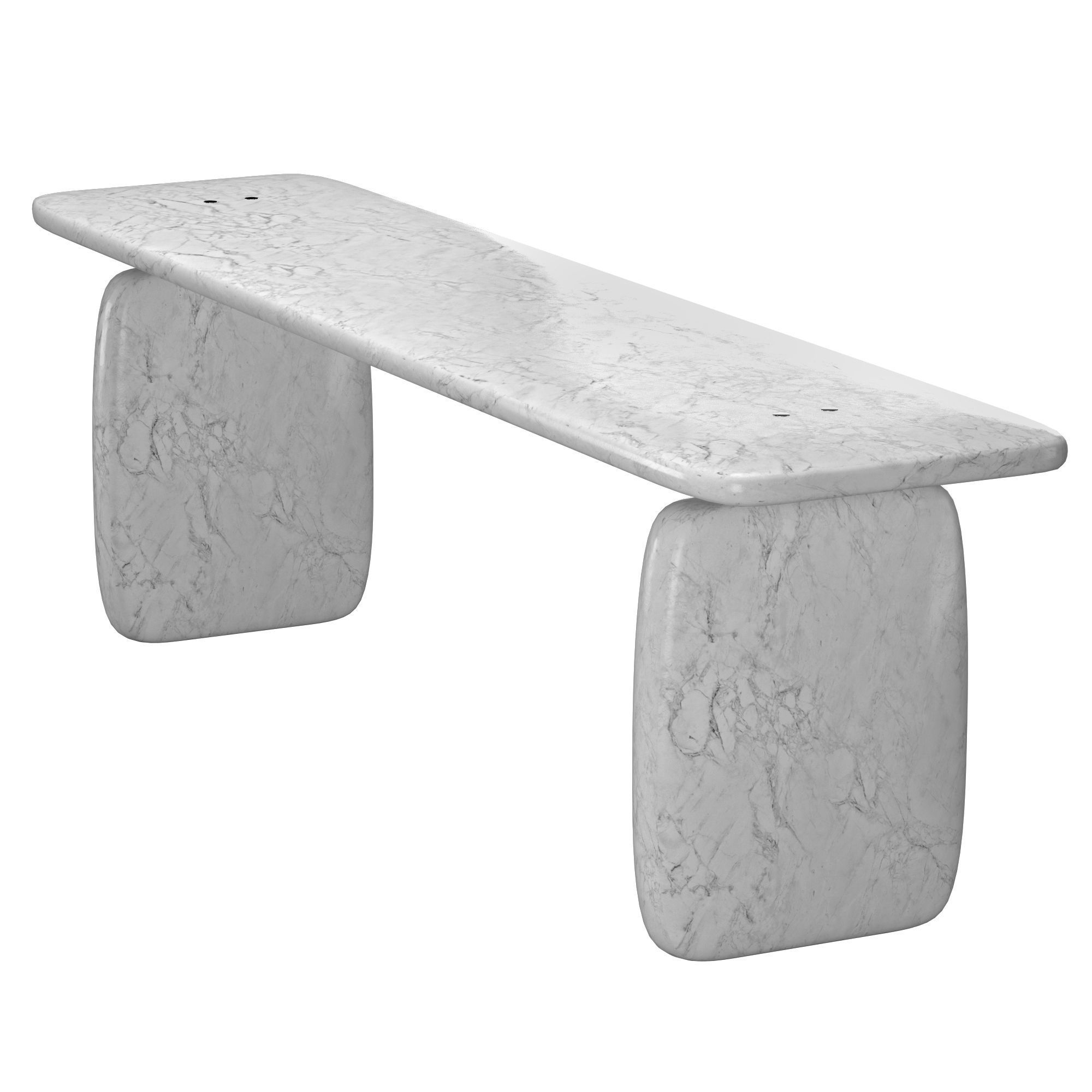 ATLAS CARRARA MARBLE BENCH 3D model_4