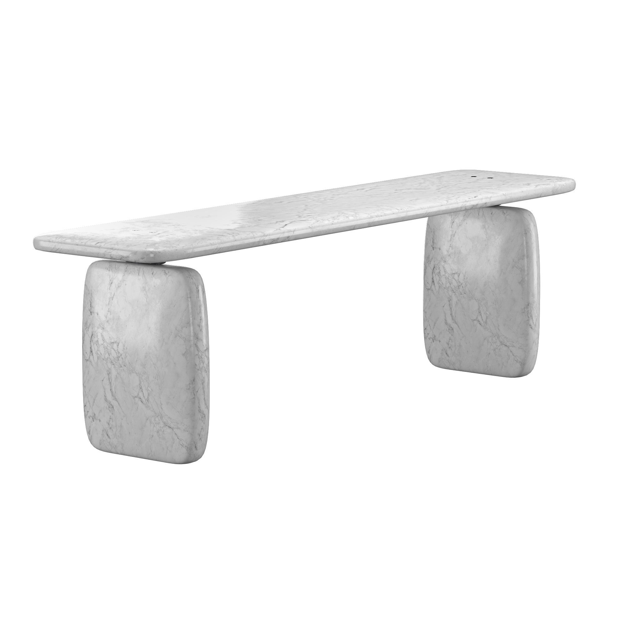 ATLAS CARRARA MARBLE BENCH 3D model_1