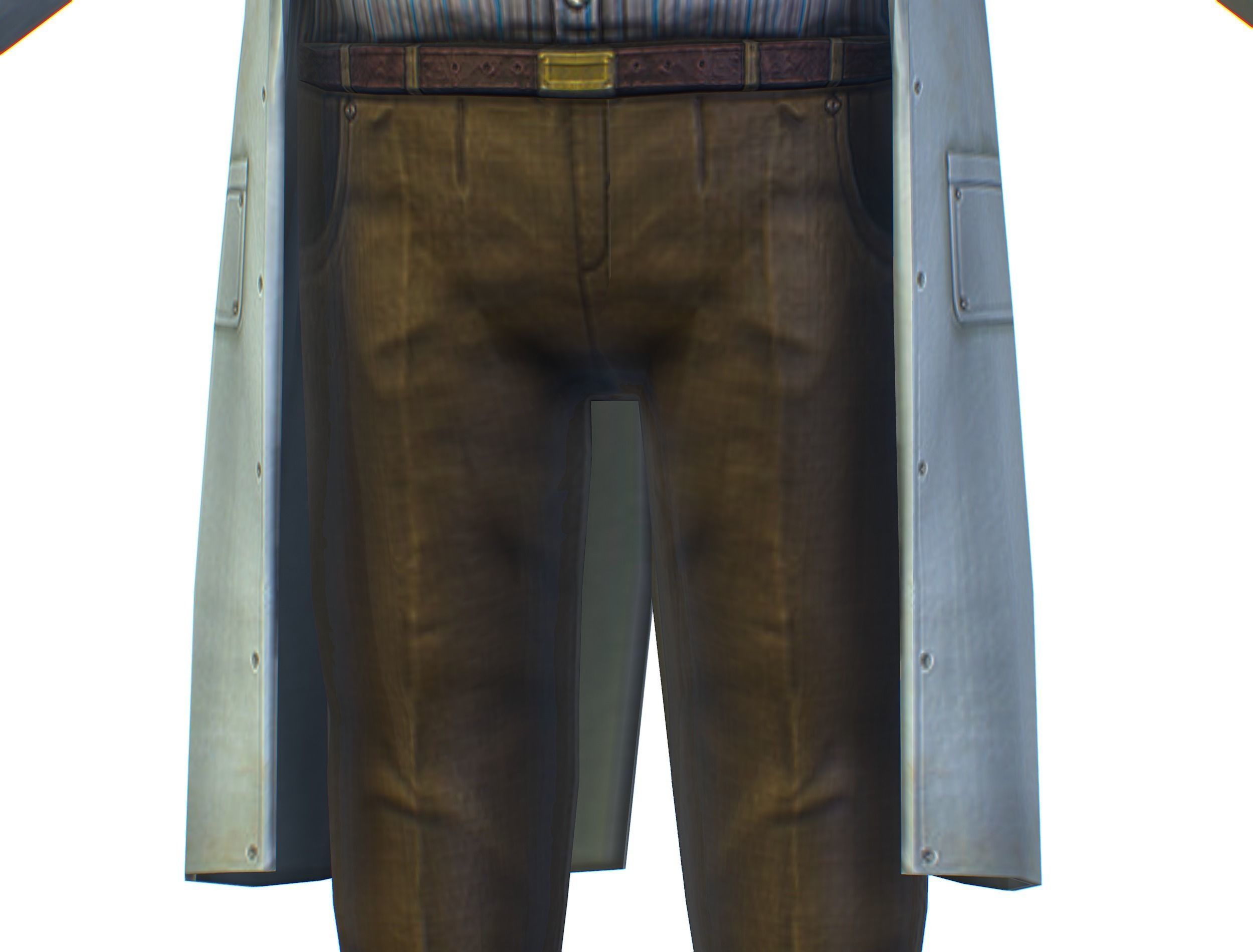 disheveled fat old man in a chemistry coat Low-poly 3D model_13