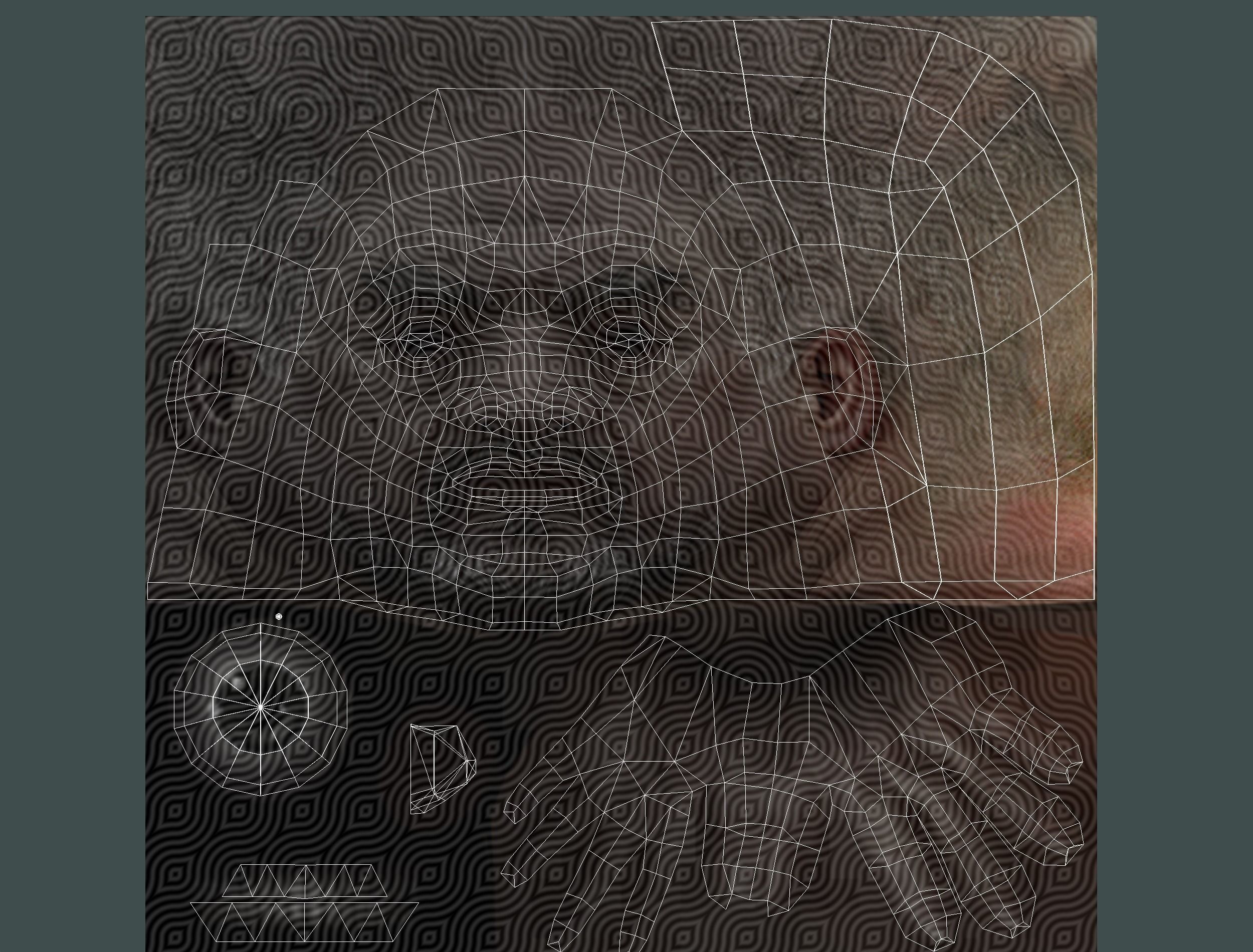 disheveled fat old man in a chemistry coat Low-poly 3D model_22