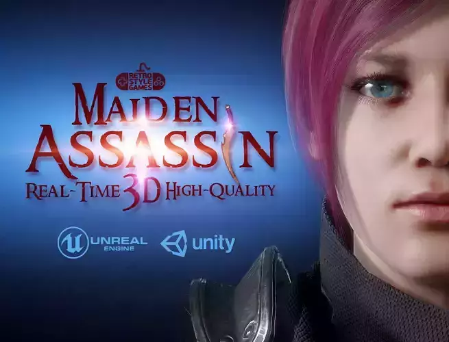 FREE - Female Warrior Assassin Free low-poly 3D model FREE - Female Warrior Assassin Free low-poly 3D model