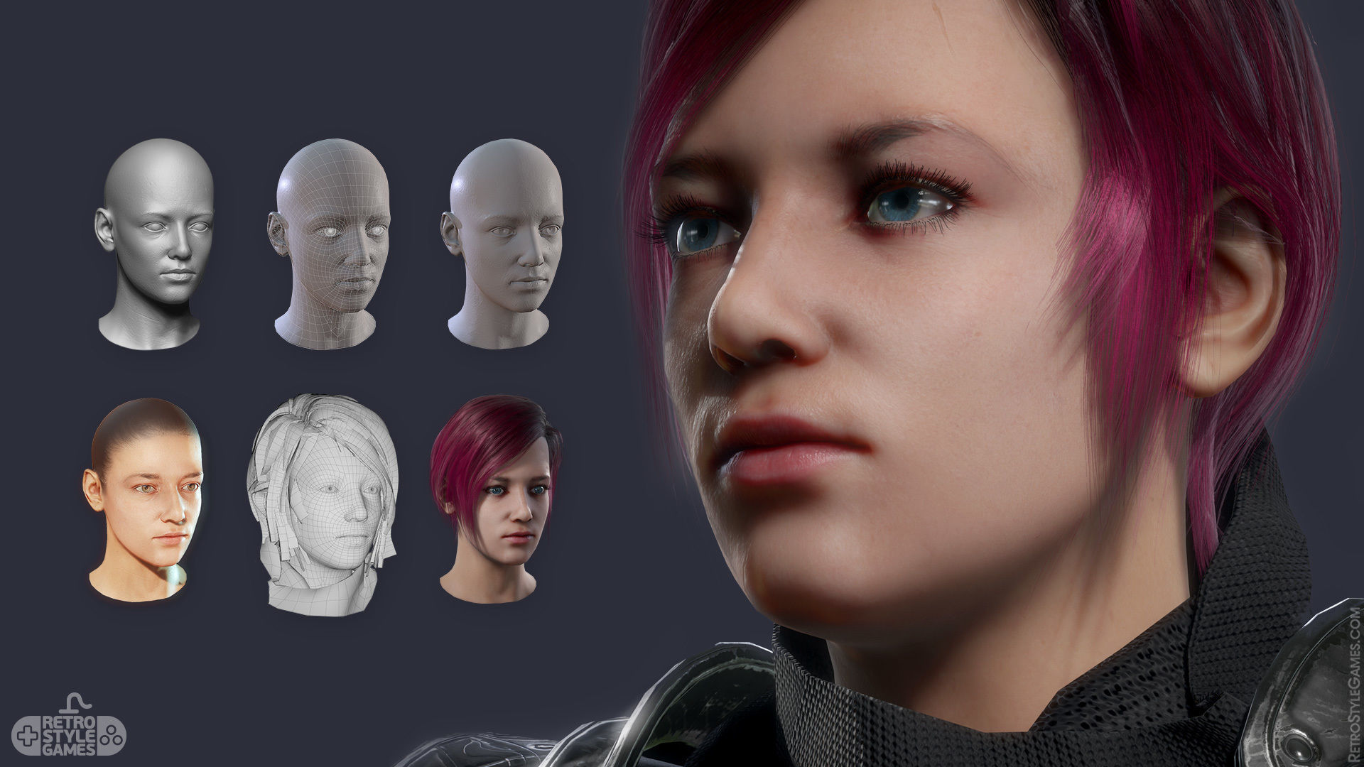 FREE - Female Warrior Assassin Free low-poly 3D model_2