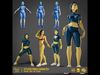 Stylized motion design female character Low-poly 3D model_1