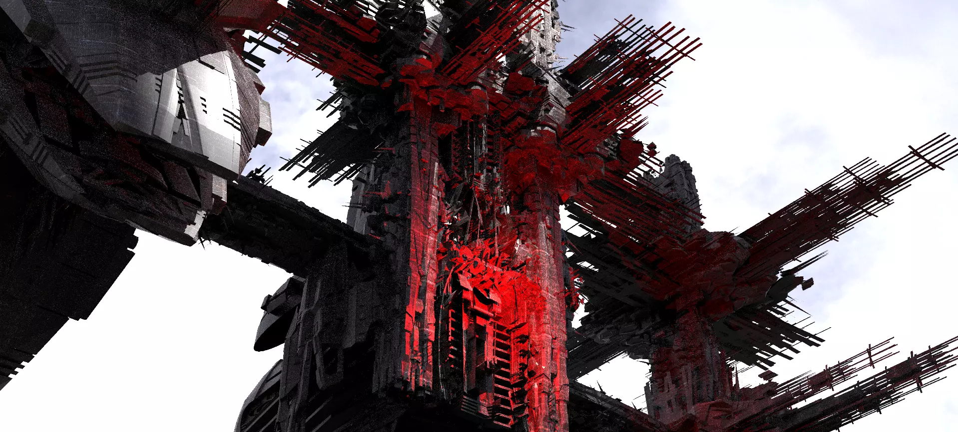 Cyberpunk Mega City Docks 3D model_0