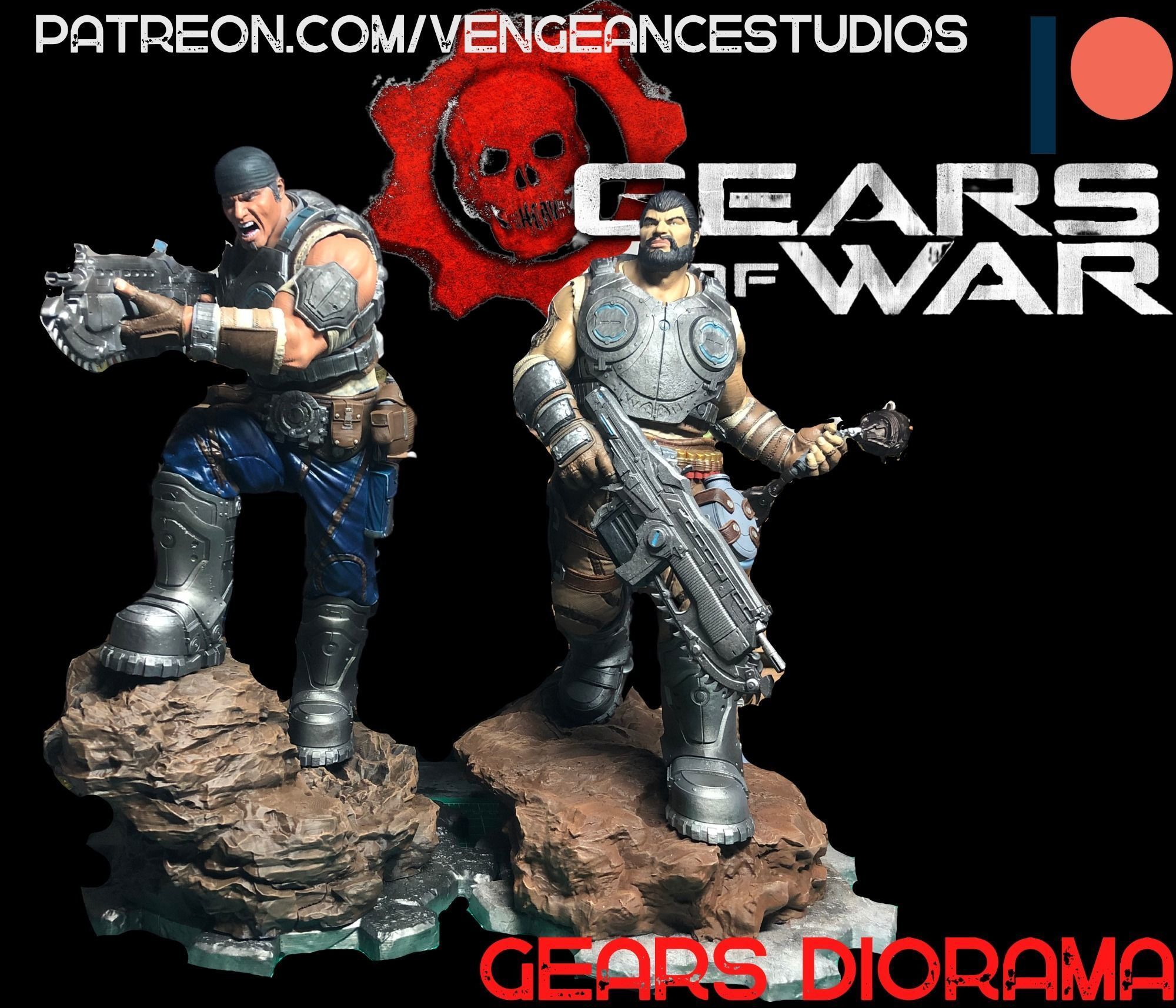 Gears of War Diorama 3D print model_13
